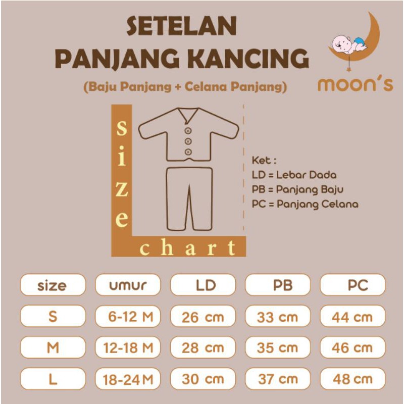 SNI SML MOONS STELAN PANJANG ANAK BUKA KAKI PREMIUM MOONS 6-12 BULAN