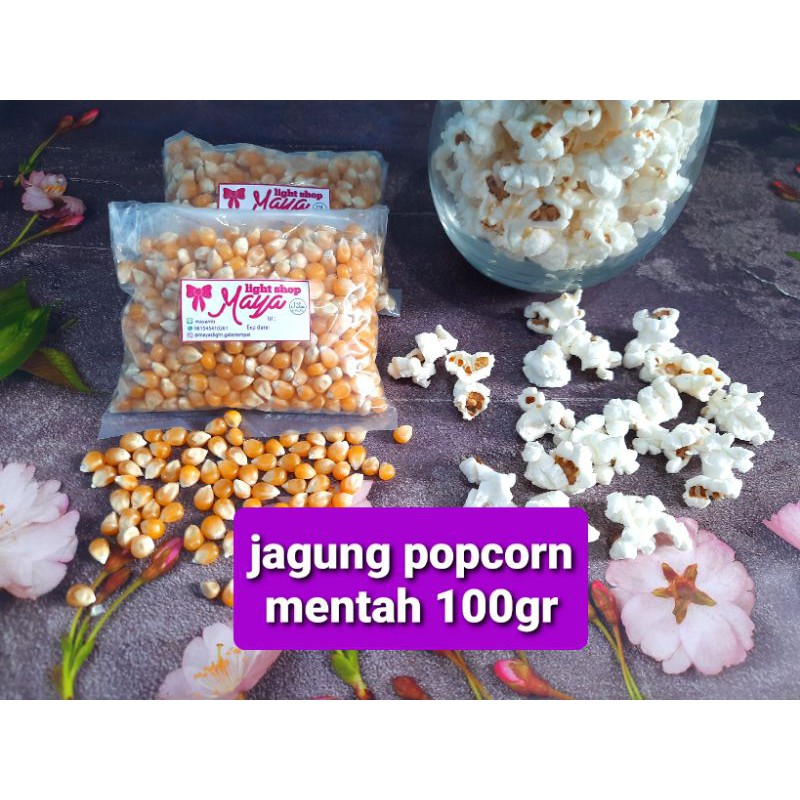 Jagung popcorn mentah 100gr bahan popcorn berondong cemilan bioskop corn