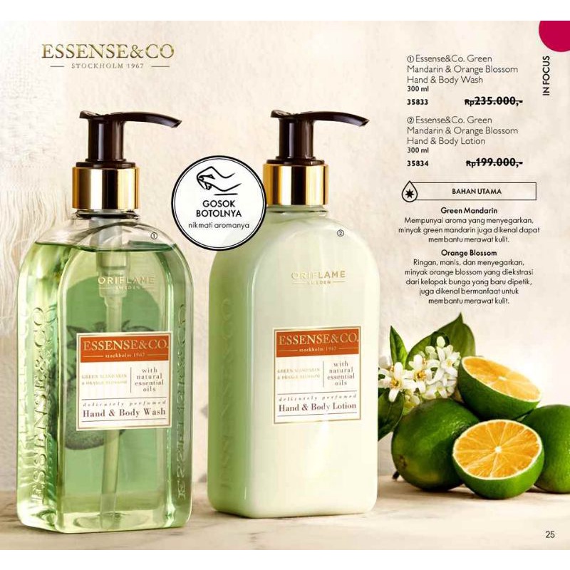 Essense&amp;Co. Green Mandarin &amp; Orange Blossom Hand &amp; Body Lotion/ Hand &amp; Body Wash/Cardamom