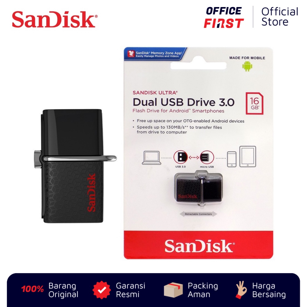 SanDisk Ultra Dual USB Drive 3.0 16 32 GB / OTG Flash Disk