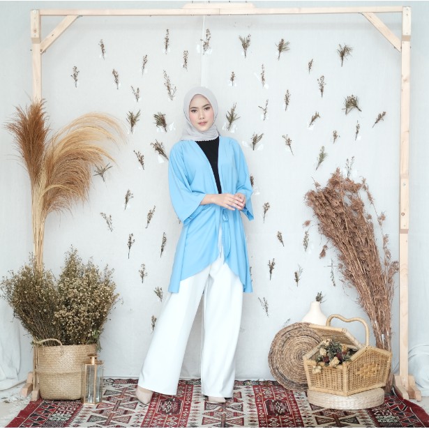 LONG CARDIGAN KARDIGAN OUTER OUTERWEAR POLOS TALI SERUT OVERSIZED SHAKARA JAYA HEBAT