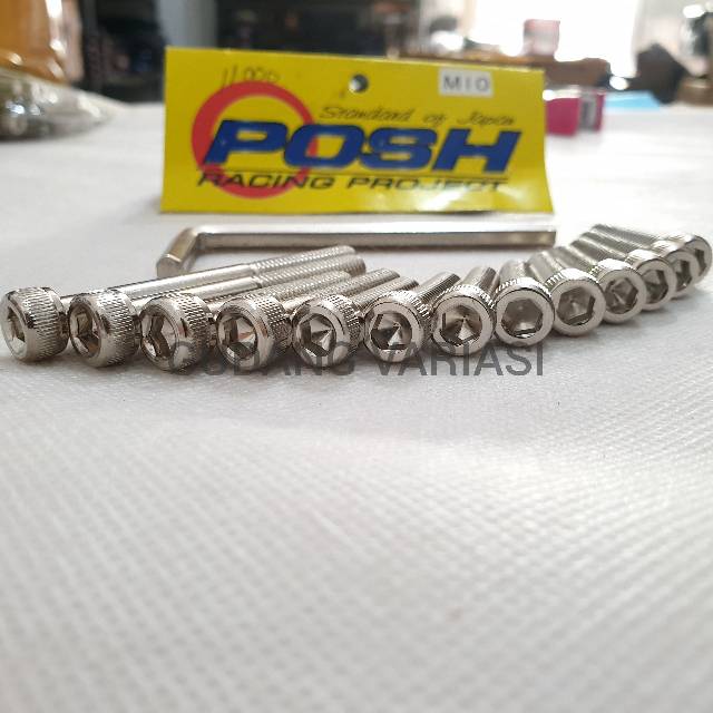 Baut Blok Cvt mio Posh ISI 13 pcs Plus Kunci L