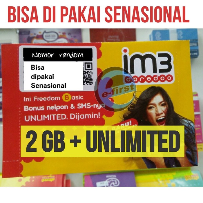 kartu perdana internet indosat im3 2 gb UNLIMITED AppOn kuota data mentari 2gb 24jam