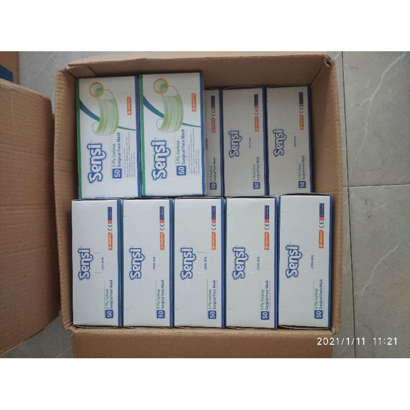 Sensi Masker Medis 1box isi 50 pcs Original