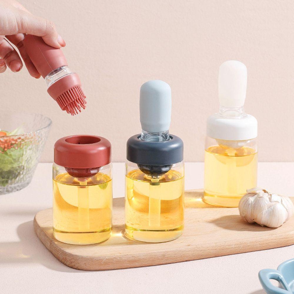 [Elegan] Botol Minyak Panggangan Kue Kering Portable Dengan Kuas Gadget Dapur Baking Oil Brush