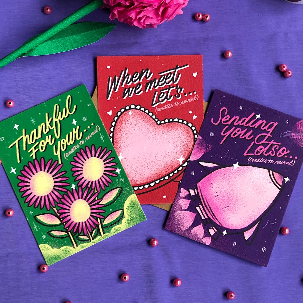 

1 Set 3pcs Love Cards - Kartu DIY Valentine Anniversary Stiker