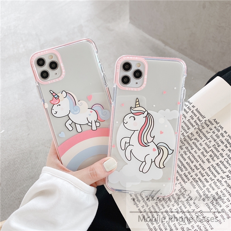 Casing Motif Unicorn Pelangi Untuk Iphone 7plus 6splus 8plus 6 6s 7 8