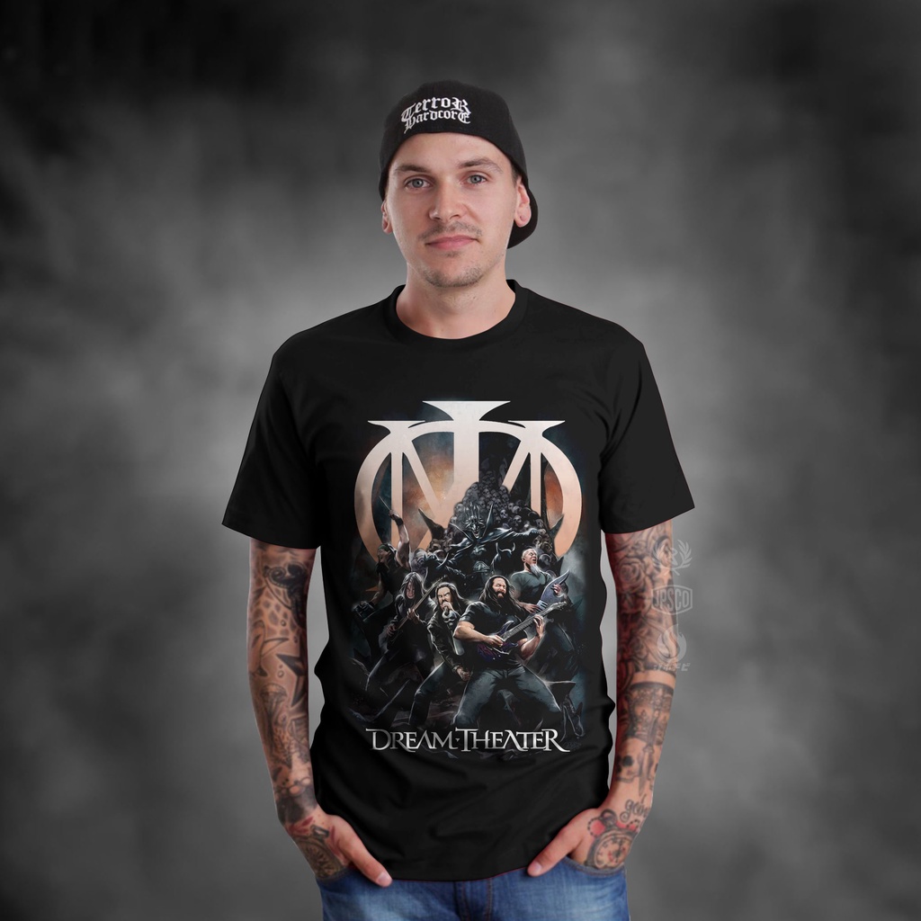 Baju Atasan Kaos Distro Pria Lengan Pendek Terbaru Keren 2022 Band Metal Dream Theater