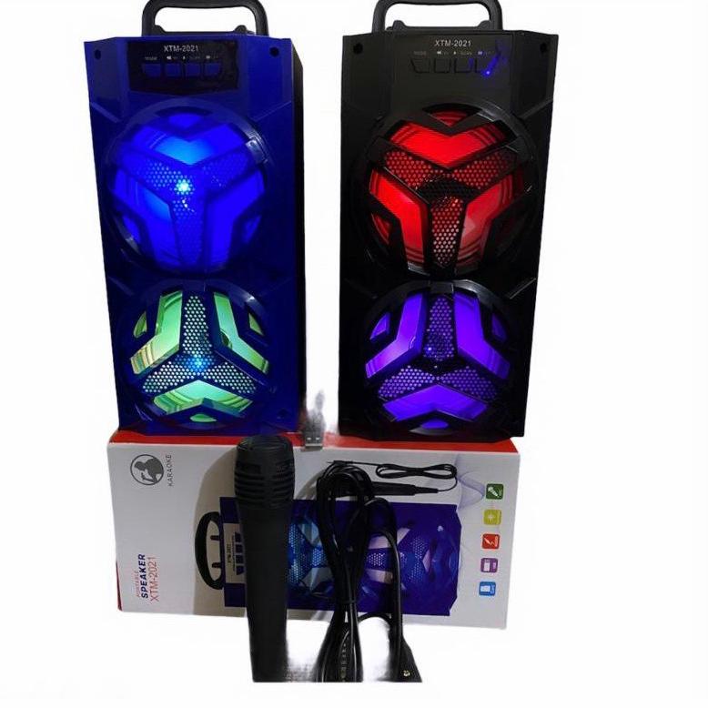 SPEAKER BLUETOOTH XTM-2021 PLUS MIC KARAOKE//SPEAKER SALON AKTIF XTM-2021//SPEAKER KARAOKE B17S