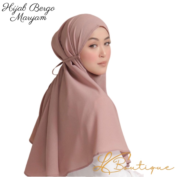 HIJAB INSTAN BERGO MARYAM TALI NONPET JILBAB KERUDUNG WANITA MUSLIM MURAH PREMIUM GROSIR INSTANT