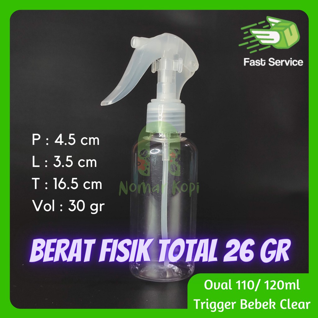 Botol 120ml Oval Mini Trigger Bebek