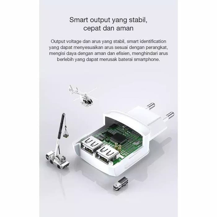 BATOK CHARGER ROBOT RT-K6 2.4A 2USB