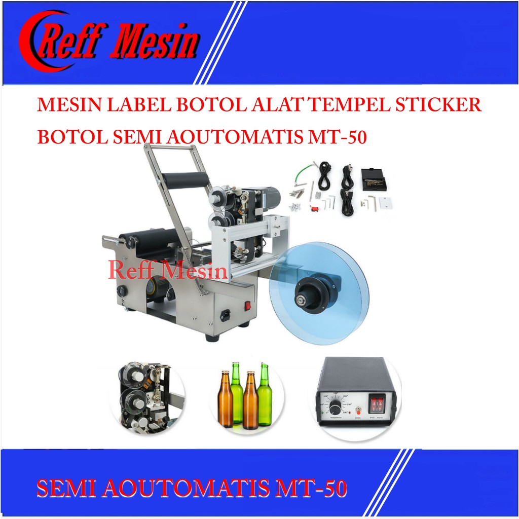 

MT -50C Mesin Labeling tempel sticker label pada botol dengan coding