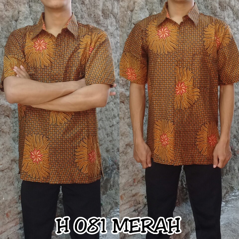 HEM BATIK  KEMEJA PENDEK ATASAN  BAJU  KERJA PRIA GROSIR 