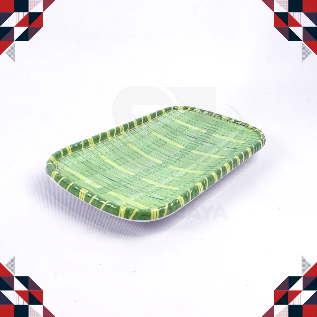Piring Melamin Anyam Panjang PU-911s / Piring Keramik Tebal / Piring Estetik