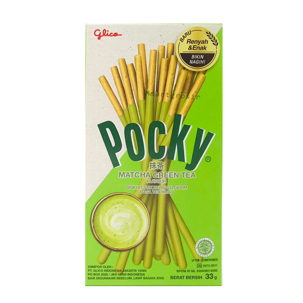 POCKY MATCHA GREEN TEA FLAVOUR/BISKUIT KRIM RASA TEH HIJAU 33g