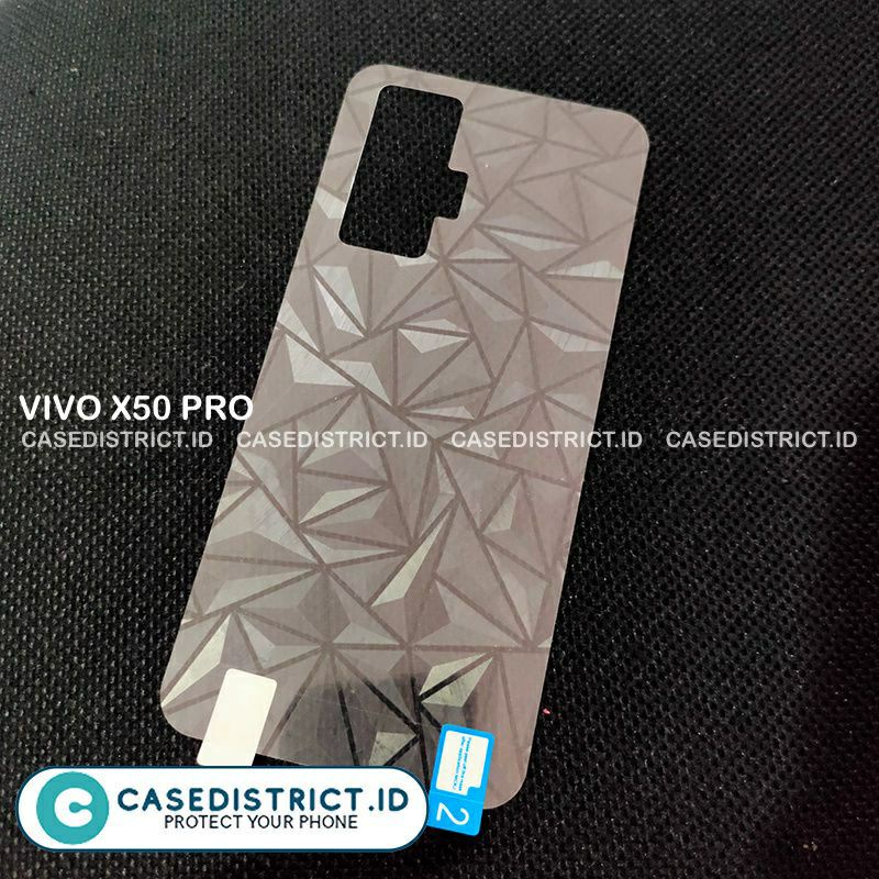 Vivo X50 X50pro X60 X60pro Skin Diamond Screen Guard Motif Diamond Anti Gores Belakang