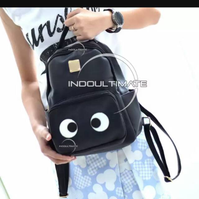 Ultimate Tas Ransel Wanita JN-3500 - Black / Tas Cewek Backpack Korea Import Batam Murah Branded