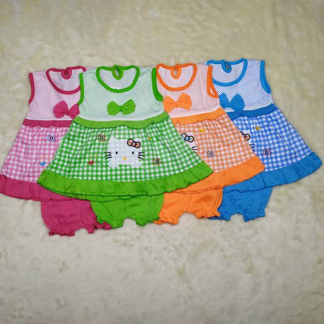 Ss#191 Setelan Bayi Perempuan Size 0-12bln Bahan Kaos / Dress Bayi / Baju baby Cewek / Pakaian Bayi