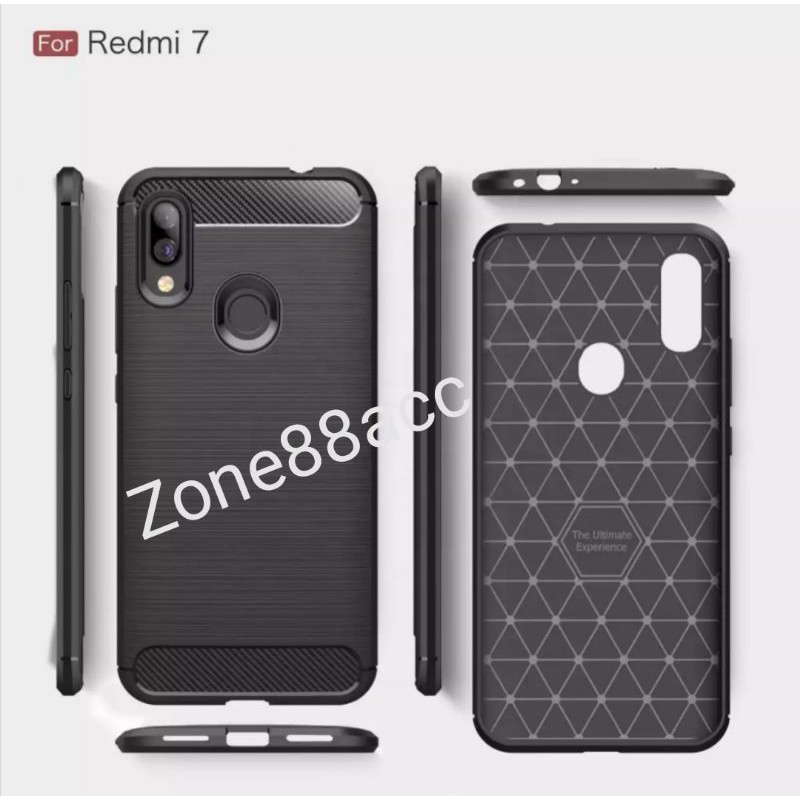 Redmi 7 Silicon Case Softcase iPAKY Carbon Casing Cover TPU