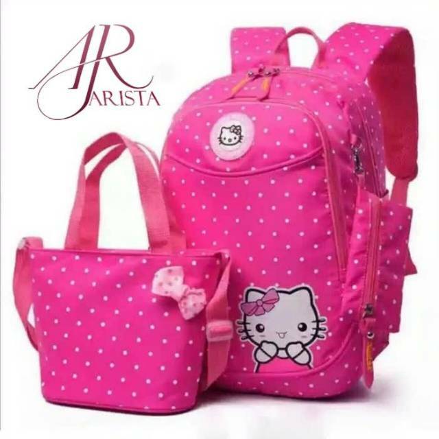 TAS RANSEL BACKPACK ANAK HELLO KITTY 3IN1