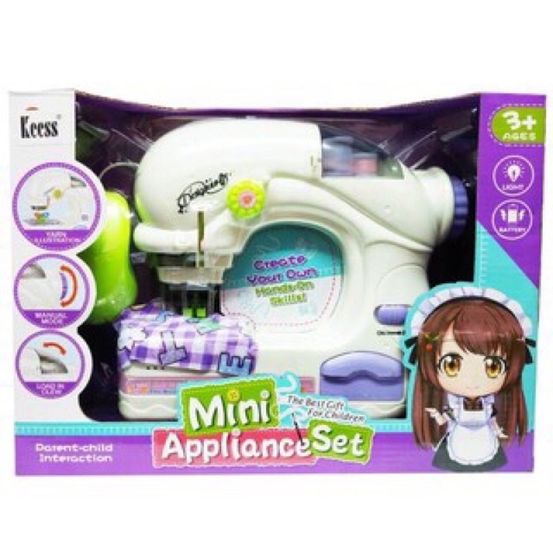 mainan mini appliance set mesin jahit