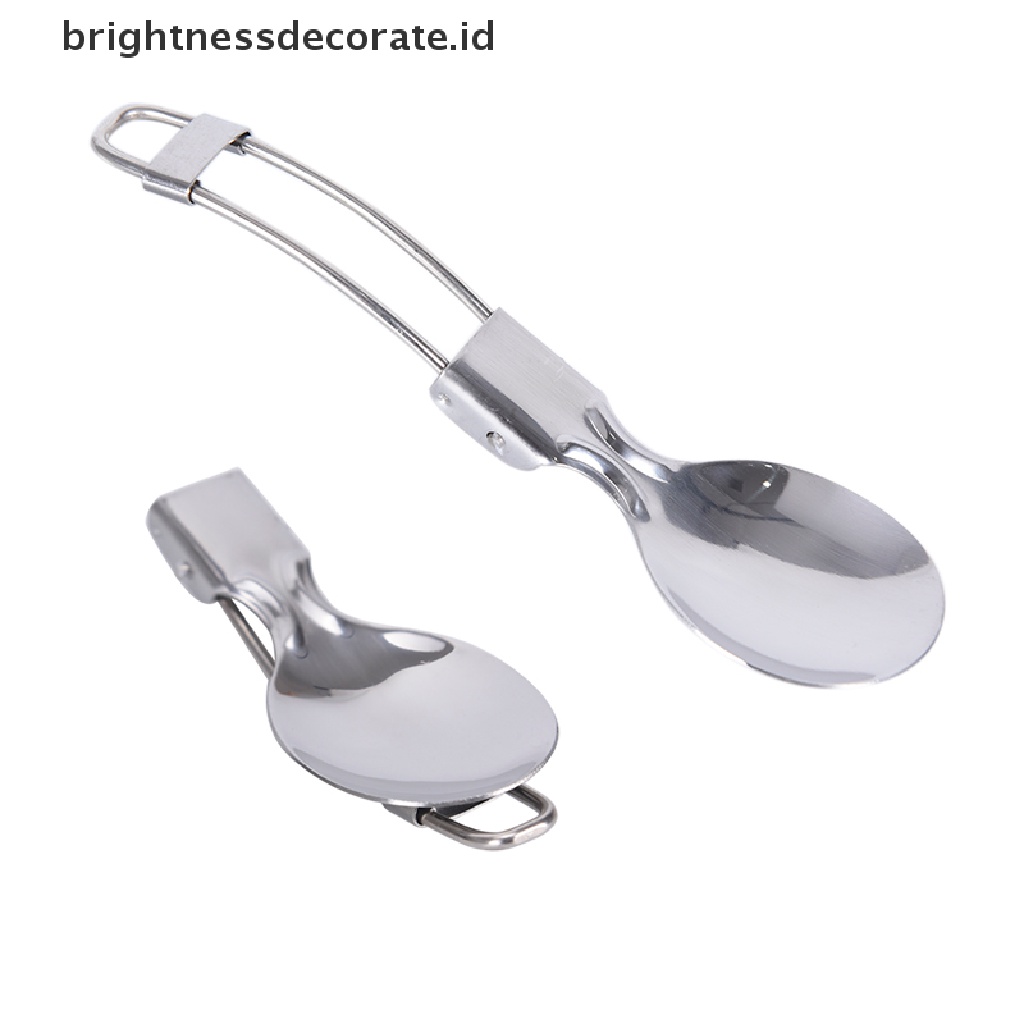 [birth] Folded Spoon Spork Outdoor Tableware Camping Cookware Folded Flatware For Picnic  [ID]