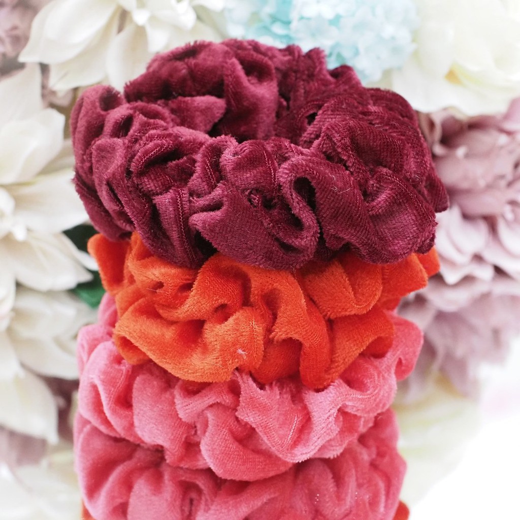 Scrunchie BLUDRU UKURAN BESAR IMPORT GRES KUALITAS PREMIUM HALUS VELVET KOREA Kuncir Scrunchie Berkualitas Aksesoris Rambut Fashion Cepol HIjab