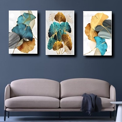 Jumbo hiasan dinding motif daun emas