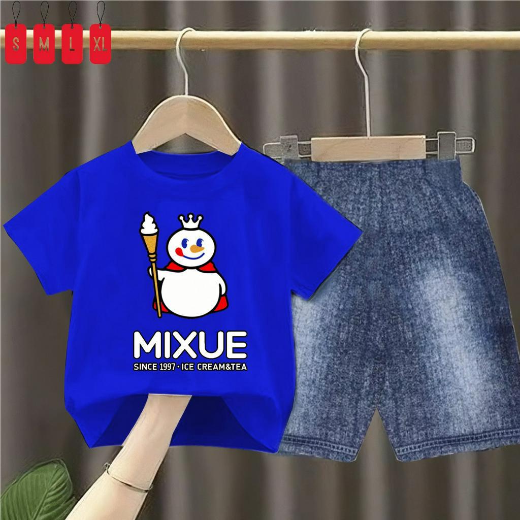 Setelan Anak Semi jeans Kaos Mixu 04/Oblong oneset Size S,M,L,XL