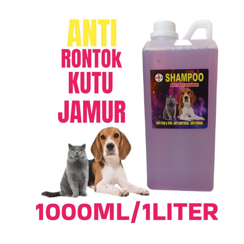 shampoo kucing dan anjing 1000ML anti kutu dan jamur