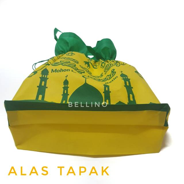 1 Buah Tas Lebaran Idul Fitri Serut Jahit Tapak Bawah Jumbo Size 44x48cm / Goodie Bag Lebaran