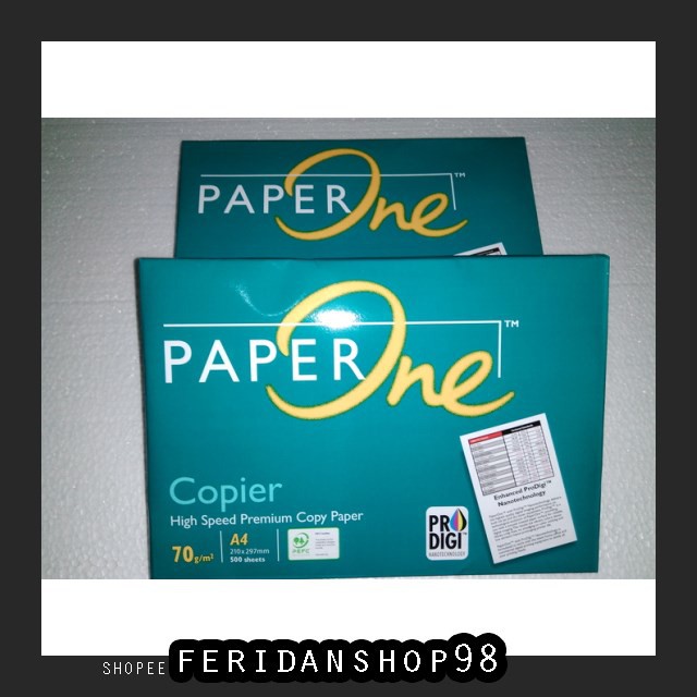 

FS390 KERTAS PRINT & FOTOCOPY KERTAS HVS A4 ATK PAPERONE 70 GRAM BY FERIDANSHOP98