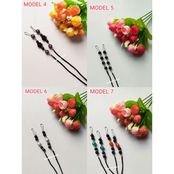 (ECER) STRAP MASKER HIJAB MURAH / STRAP TALI MUTIARA STRAP TALI MASKER MUTIARA / KONEKTOR MUTIARA MURAH