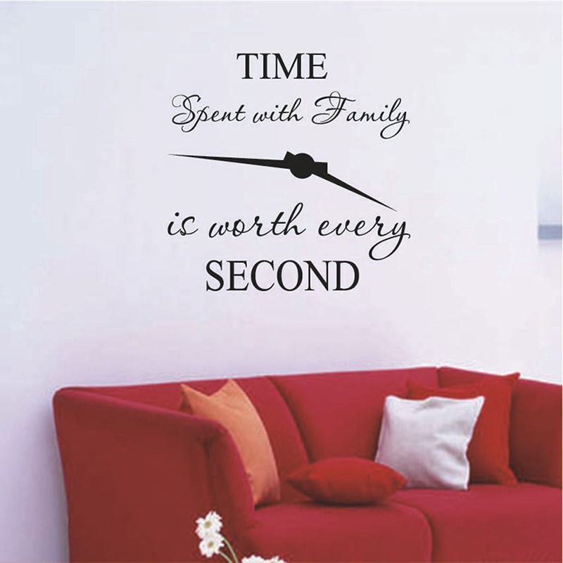 1pc Stiker Dinding Decal Desain Time Spent With Family Is Worth Every Second