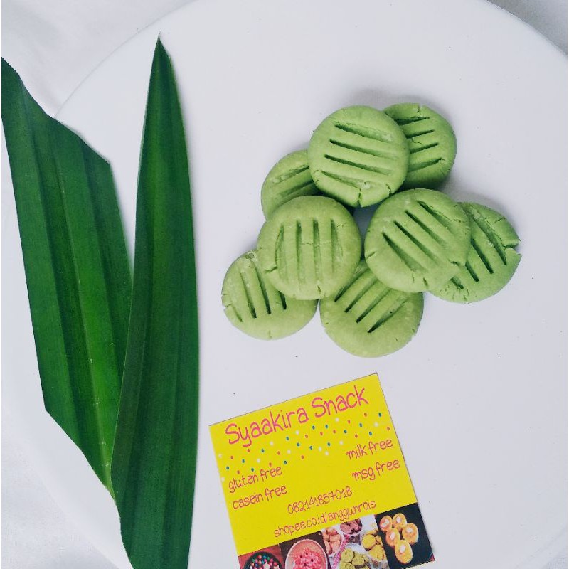 

Pandan suji cookies.gluten free no milk