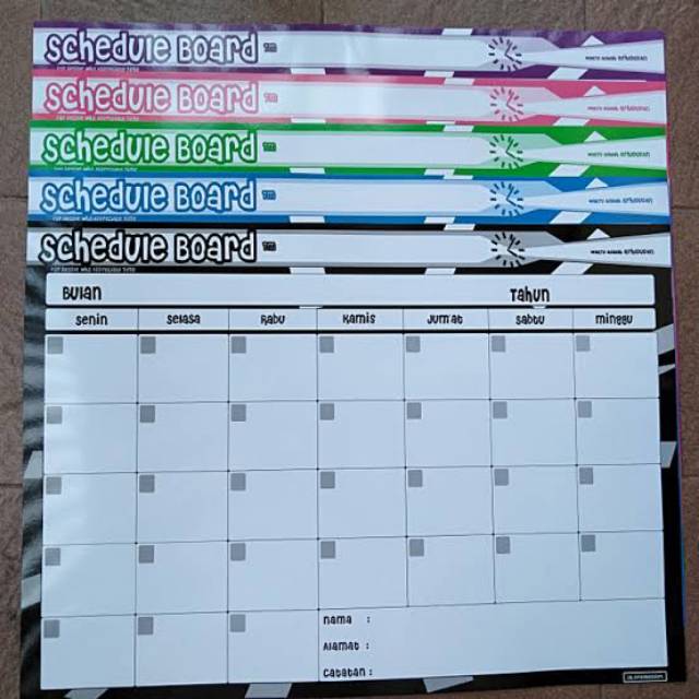 

SCHEDULE BOARD