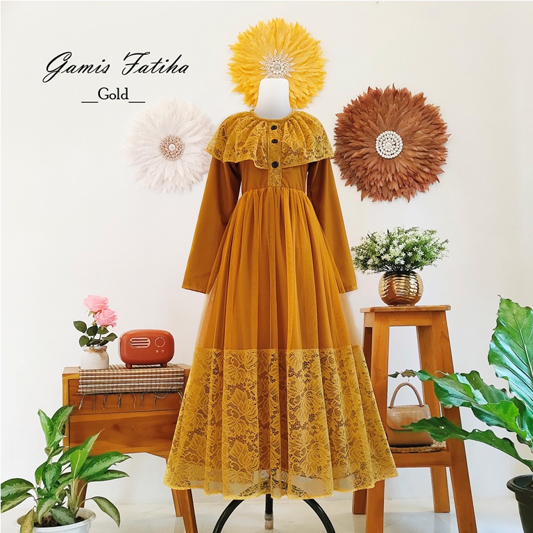 Gamis Fatiha Couple Gold | Baju Unik | Gamis lebaran murah | Gamis lebaran keluarga | Gamis couple family | Gamis toyobo | Gamis anak dan dewasa terbaru | Harga Terjangkau