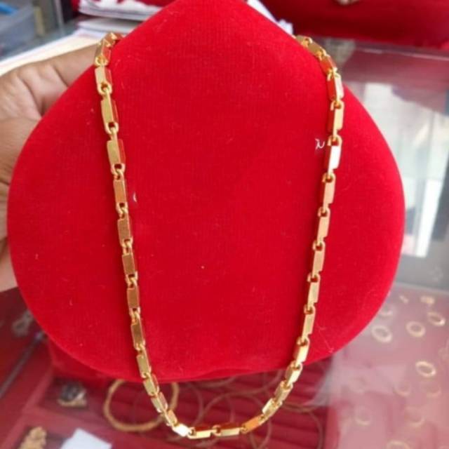  Kalung  padi balok 50 gram emas  London  24K kadar 99 99 