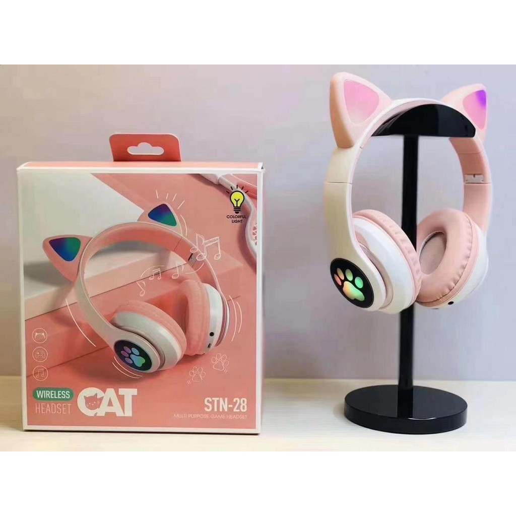 Cat Ear Headphone STN-28 Wireless Bluetooth LED light