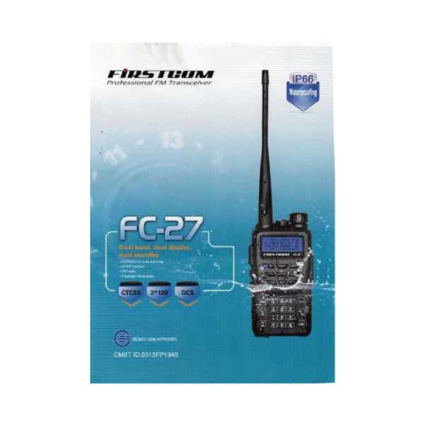 HT Firstcom FC 27 Dual Band IP66 Waterproof / FC-27 VHF UHF GARANSI 1 Tahun Servis / FC27