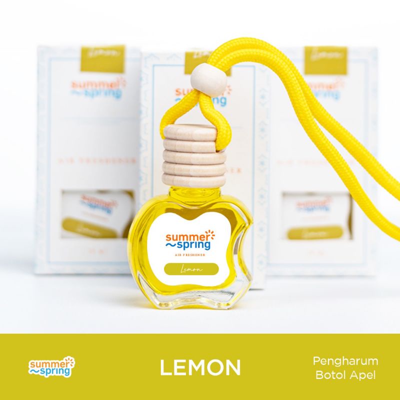 Pewangi mobil | summer spring botol apel 10ml | lemon