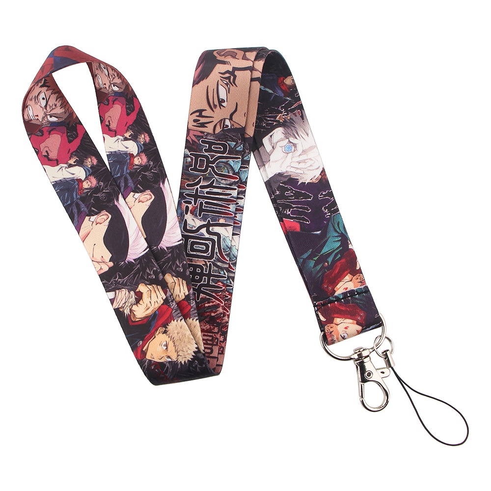 Lanfy Tali Lanyard Motif Anime Jepang Jujutsu Kaisen Untuk Handphone / Kamera