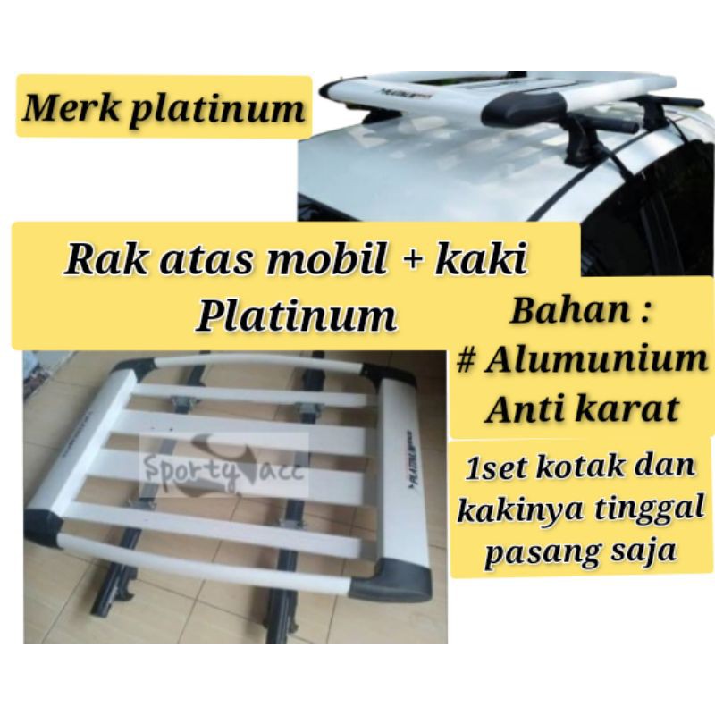 Rak atas mobil universal plus kaki platinum