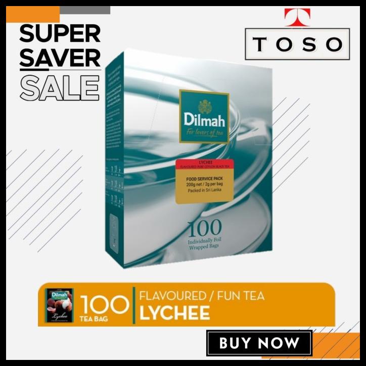 

DISKON TERBATAS !!! TEH DILMAH TEA 100 SACHET LYCHEE TEA TEH CELUP TERLARIS