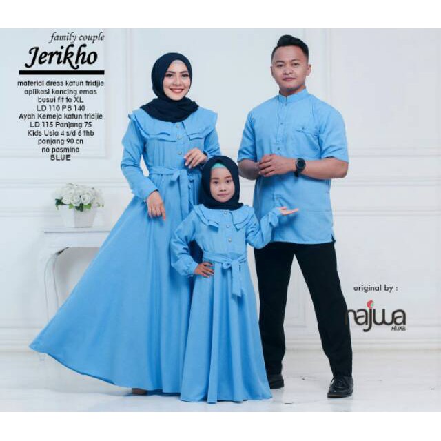 Bianca Family Couple Gamis Couple Ibu Ayah Anak Sarimbit Ori