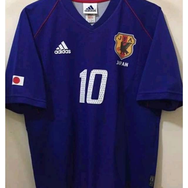 Jersey timnas Jepang 2002 nameset Nakamura