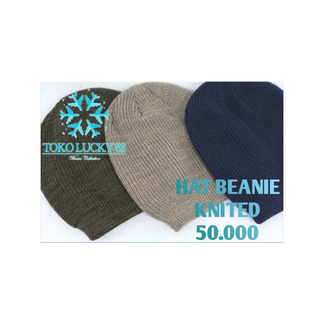 IMPORT Topi Kupluk Rajut Wool Hat Beanie Knitted