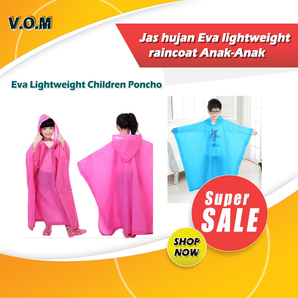 VOM Jas hujan Eva lightweight raincoat Anak-Anak - 0212