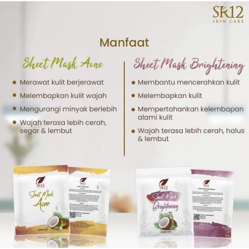SHEET MASK SR12 /READY STOK/PEKANBARU/RIAU